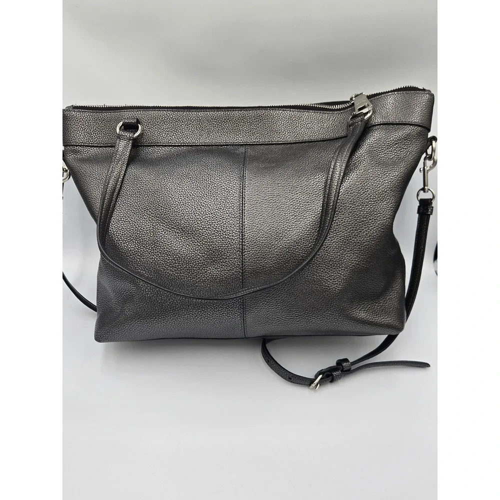 Coach Tyler Tote Black Pebbled Leather Shoulder Bag Crossbody 2-Way Handbag